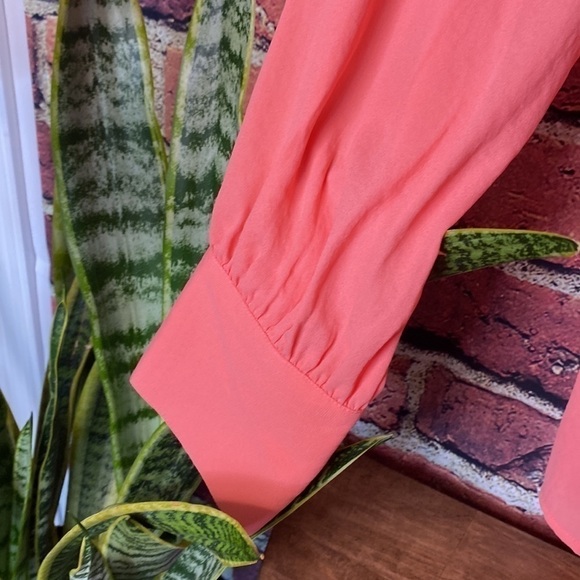 LOVE & Legend Coral Long Sleeve Blouse Size XL - Picture 6 of 9